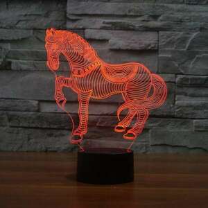 3D LED lámpa - Lovas kép