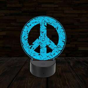 3D LED lámpa -Béke kép