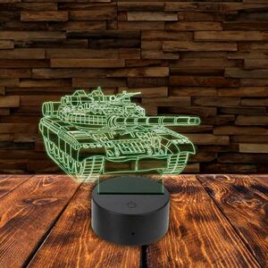 3D LED lámpa - Tank kép