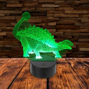 3D LED lámpa - Ankylosaurus kép