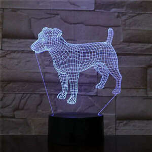 3D LED lámpa - Jack Russel Terrier kép