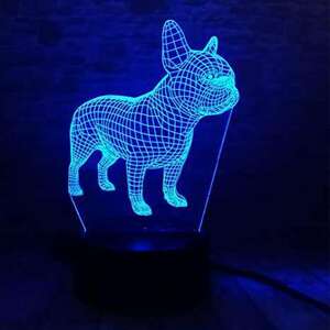 3D LED lámpa - Francia Bulldog kép