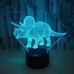 3D LED lámpa - Triceratops kép