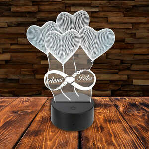 3D LED lámpa - Végtelen szerelem kép