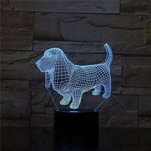 3D LED lámpa - Basset Hound kép