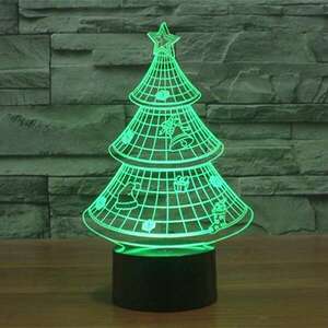 3D LED lámpa - Karácsonyfa csengettyűs kép