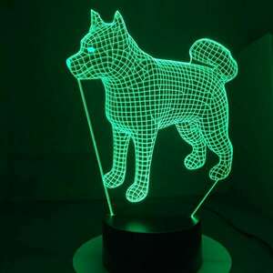 3D LED lámpa - Akita kép