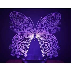 3D LED lámpa - Pillangó kép
