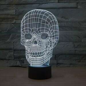 3D LED lámpa - Koponya kép
