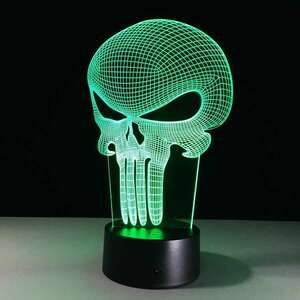 3D LED lámpa - Halálfej kép