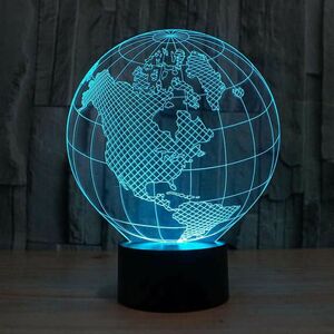 3D LED lámpa - Földgömb kép