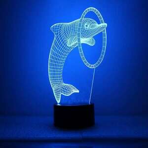 3D LED lámpa - Delfin kép