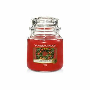 Red Apple Wreath, Yankee Candle illatgyertya, közepes üveg (alma, ... kép