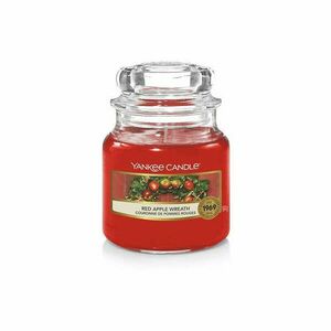 Red Apple Wreath, Yankee Candle illatgyertya, kicsi üveg (alma, f... kép
