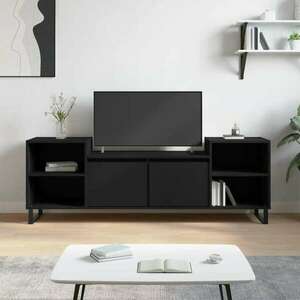 vidaXL fekete szerelt fa TV-szekrény 160x35x55 cm kép
