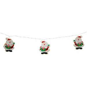 Karácsonyi dekorációs LED fényfűzér meleg fehér , 1, 6 méter - mikulás kép