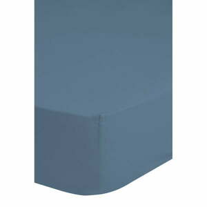 Kék pamut-szatén gumis lepedő, 140 x 200 cm - HIP kép