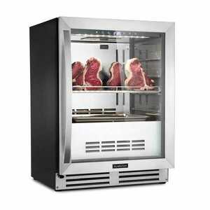 Klarstein Steakhouse Pro, húsérlelő hűtőszekrény, 1 zóna, 98 liter, 1 – 25 °C, érintős, rozsdamentes acél kép