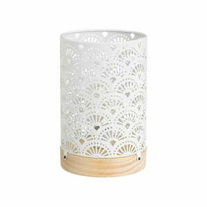 Fehér asztali lámpa fém búrával (magasság 20 cm) – Casa Selección kép
