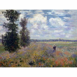 Claude Monet - Poppy Fields near Argenteuil kép másolat, 40 x 30 cm kép