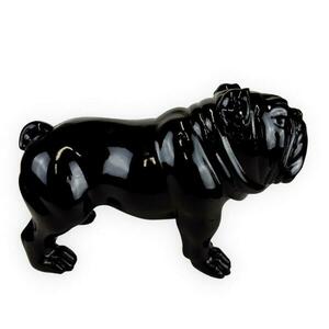SENANDUNG fekete angol bulldog kutya szobor L kép