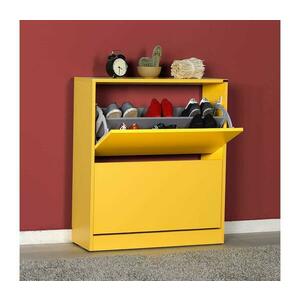 Adore Furniture Cipősszekrény 84x73 cm sárga kép