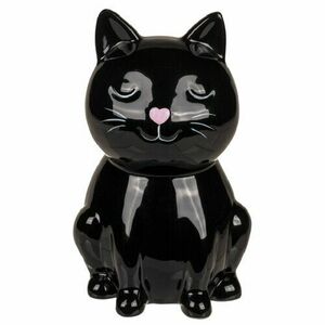 Macska persely, fekete kép