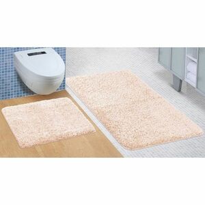 Mikro fürdőszobai szőnyegkészlet bézs, 60 x 100 cm, 60 x 50 cm kép