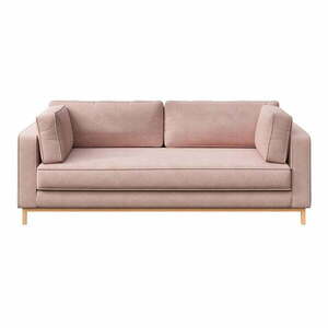 Világos rózsaszín bársony kanapé 222 cm Celerio – Ame Yens kép