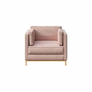 Világos rózsaszín bársony relaxációs fotel Celerio – Ame Yens kép