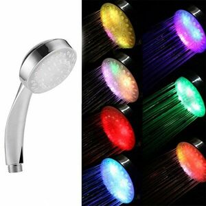 LED zuhanyfej 7 színű romantikus LED zuhany kép