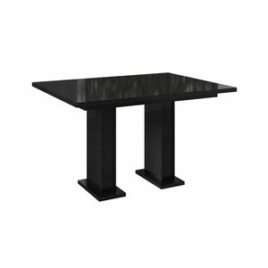 BUTTER bővíthető étkezőasztal, 120-160x76x80 cm, magasfényű fekete kép