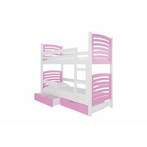 OSINA emeletes ágy, 180x75, fehér/rózsaszín kép