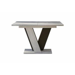 VINEA szétnyitható étkezőasztal, 120/160x75x90, K350 concrete flow/fekete kép