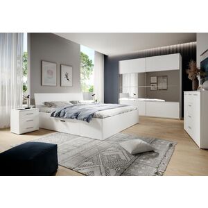 BORDA ágy + tárolóhely, 180x200, fehér kép