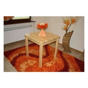 WOOD 4 tömörfa asztal, négyzetes, 60x60 cm, világos borovifenyő kép