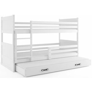 FIONA 3 COLOR emeletes ágy pótággyal, 80x190 cm, fehér/fehér kép