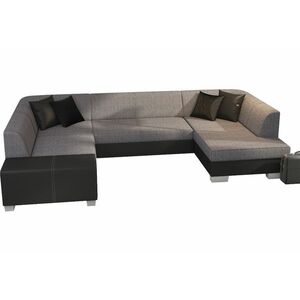 HAVANIS ágyazható U alakú ülőgarnitúra, 320x73x167/207 cm, sawana 05/soft 011 black, jobbos kép