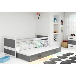 FIONA 2 gyerekágy + matrac + ágyrács AJÁNDÉK, 80x190 cm, fehér/grafit kép