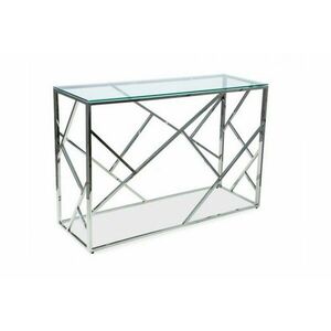 KAPPA 3 bár asztal, 78x40x120, üveg/króm kép