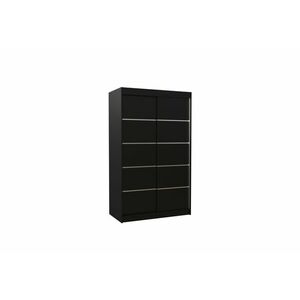 LISO tolóajtós szekrény, 120x200x58, fekete kép