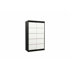 LISO tolóajtós szekrény, 120x200x58, fekete/fehér kép