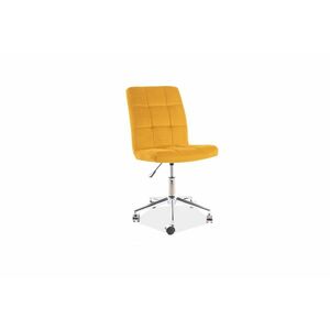 KEDE Q-020 VELVET gyerek szék, 45x87-97x40, bluvel 68, sárga kép