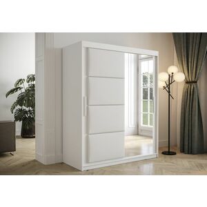 SLAPI tolóajtós szekrény, 150x200x62, fehér/fehér kép