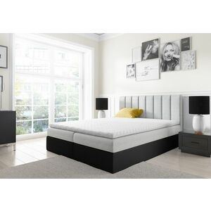 VIOLETA kárpitozott ágy+fedő, 140x200, inari 22/fekete textilbőr kép