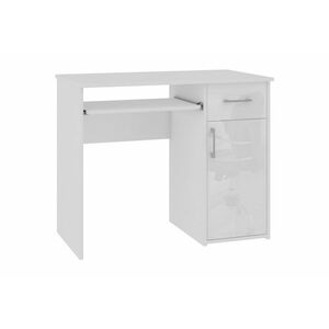 SPIN íróasztal, 90x74x50, magasfényű fehér kép