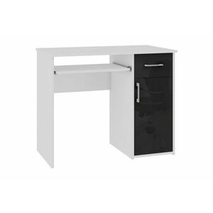 SPIN íróasztal, 90x74x50, magasfényű fekete kép