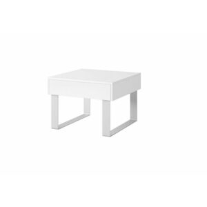 BRINICA dohányzóasztal kicsi, 63, 5x45x63, 5, fehér/magasfényű fehér kép