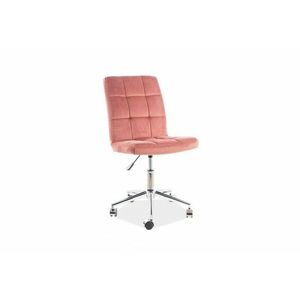 KEDE Q-020 VELVET gyerek szék, 45x87-97x40, bluvel 52, rózsaszín kép