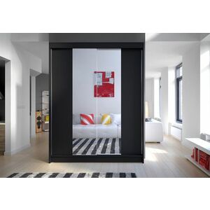 LAMINO II ruhásszekrény, 150x200x58, fekete kép